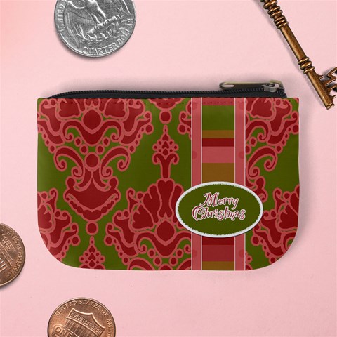 Merry Christmas Mini Coin Purse By Klh Back