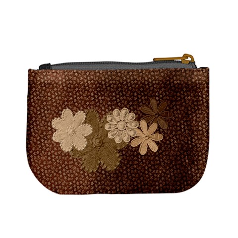 Brown Floral Coin Purse By Lillyskite Back