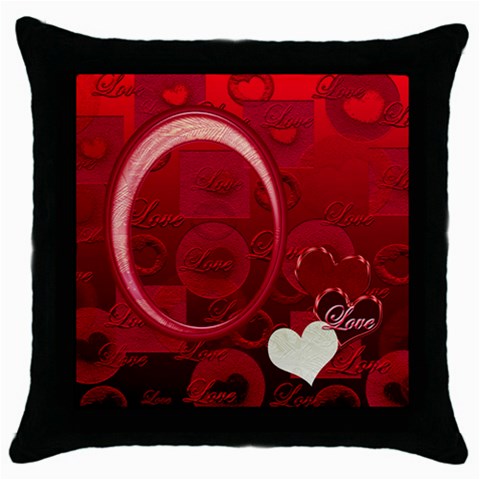I Heart You 22 Red Throw Pillow Case 18 Inch By Ellan Front