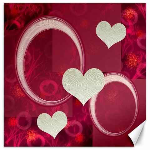 I Heart You Pink Love 12x12 Canvas By Ellan 11.4 x11.56  Canvas - 1