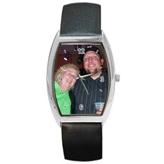 chris and paula - Barrel Style Metal Watch