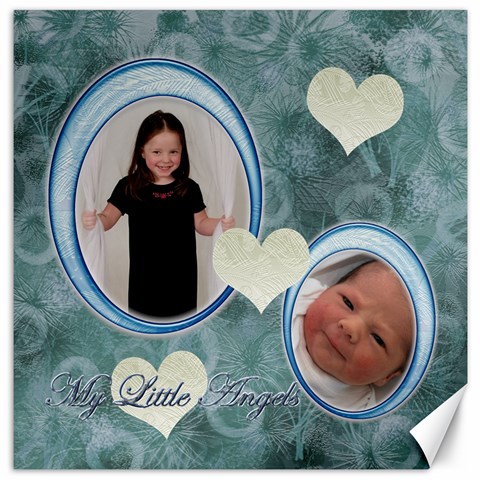 My Little Angels Blue White 12x12 Canvas By Ellan 11.4 x11.56  Canvas - 1