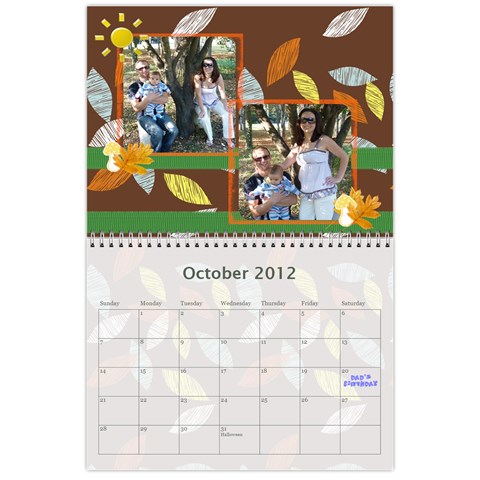 Family Calendar 2012 Oct 2012