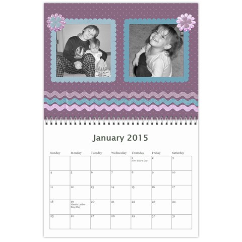 2015 Family Calendar By Martha Meier Jan 2015