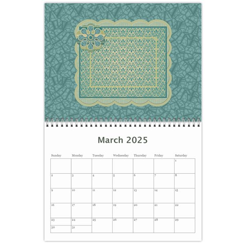 2025 Summer Breeze 12 Month Calendar By Klh Mar 2025