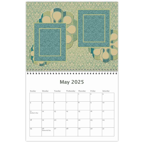 2025 Summer Breeze 12 Month Calendar By Klh May 2025