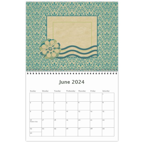 2024 Summer Breeze 12 Month Calendar By Klh Jun 2024