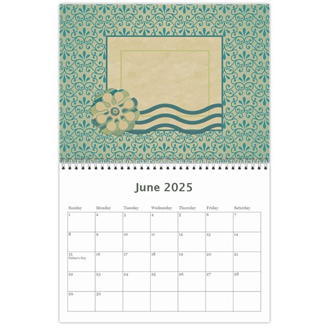 2025 Summer Breeze 12 Month Calendar By Klh Jun 2025