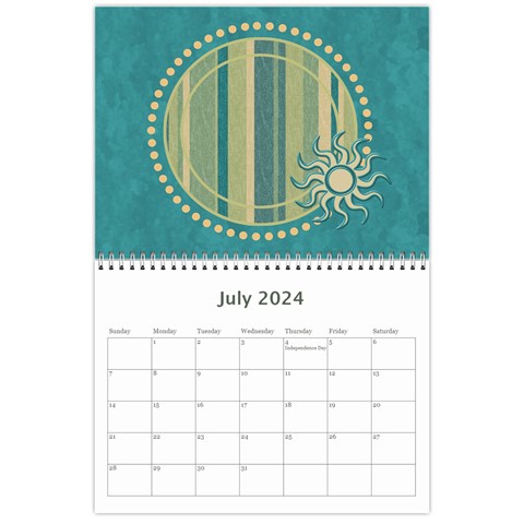 2024 Summer Breeze 12 Month Calendar By Klh Jul 2024
