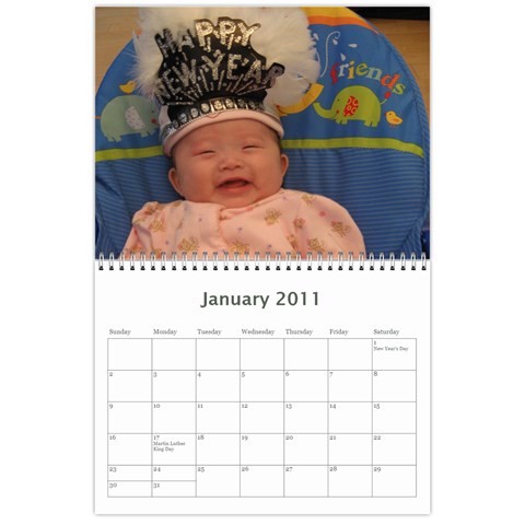 2011 Calendar Jan 2011