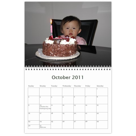 2011 Calendar Oct 2011