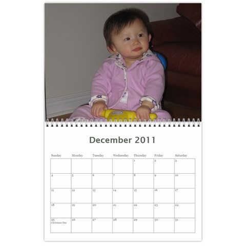 2011 Calendar Dec 2011