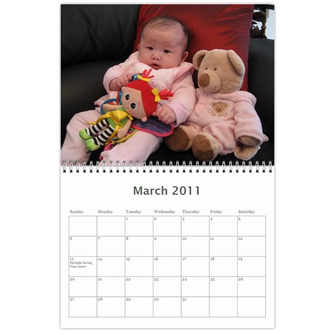 2011 Calendar Mar 2011