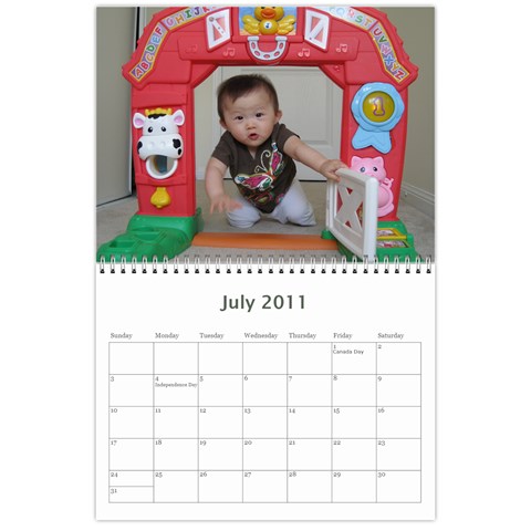 2011 Calendar Jul 2011