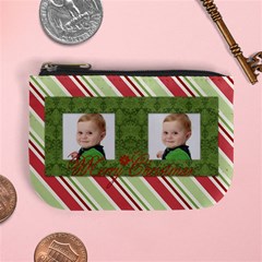 Merry Christmas Mini Coin Purse (Stripes)