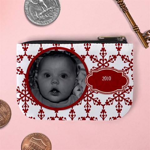 Christmastime Mini Coin Purse (snowflakes) By Jen Back