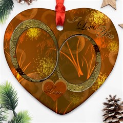 I Heart You love Christmas Ornament - Ornament (Heart)