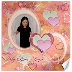 My Little Angels purple white 12x12 Canvas - Canvas 12  x 12 