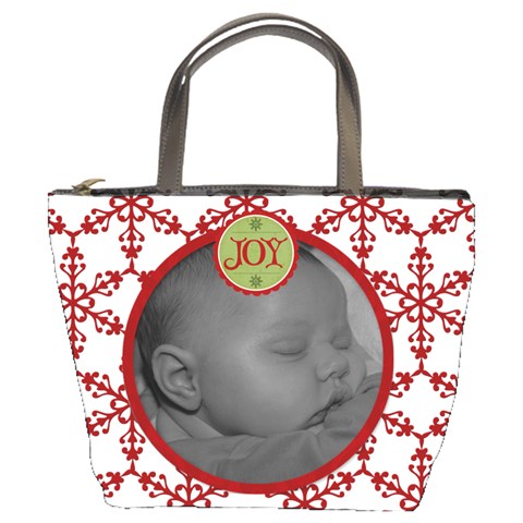 Joy Snowflake Bucket Bag By Jen Front