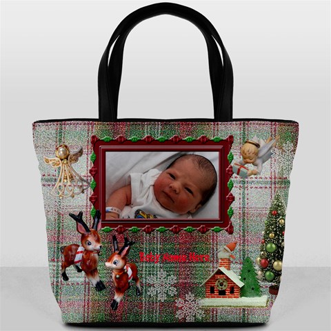 Santa Gave Us Best Present Of 2010 Christmas Bucket Bag By Ellan Back