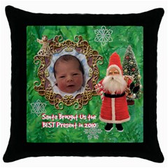 Santa Brought Us the BEST Present in 2010 green Throw Pillow Case 18 inch (5 styles) - Throw Pillow Case (Black) Santa Brought Us the BEST Present in 2010 green Throw Pillow Case 18 inch (5 styles) - Throw Pillow Case (Black)