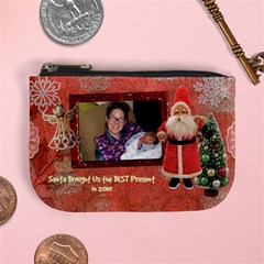 Stocking Stuffer Candy Cane Angel Santa Best Present 2010 Merry Christmas mini coin purse