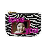 love you smile zebra mini coin purse