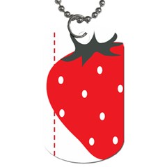 Kawaii strawberry dog tag - Dog Tag (One Side)