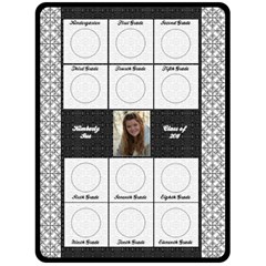 Graduation Black & White XL Fleece Blanket - Fleece Blanket (Large)