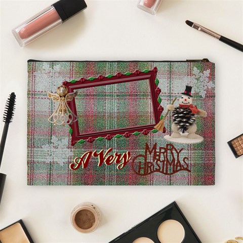 Santa Brought Us The Best Present In 2010 Large Cosmetic Bag By Ellan Back