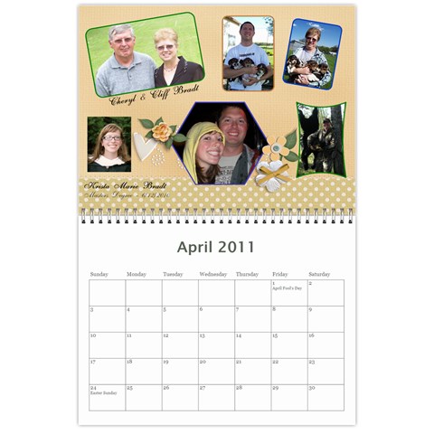 2011 Family Calendar By Peggy Reed Apr 2011