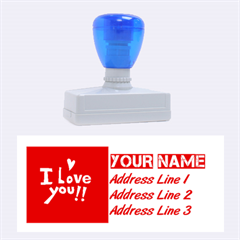 I Love You Large Address Stamp - Rubber Stamp (Large)