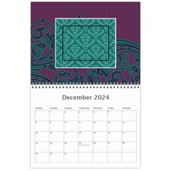 Purple & Turquoise 12 Month Calendar By Klh Jun 2023