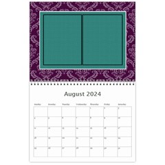 Purple & Turquoise 12 Month Calendar By Klh Apr 2023