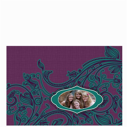 Purple & Turquoise Bucket Bag By Klh Front