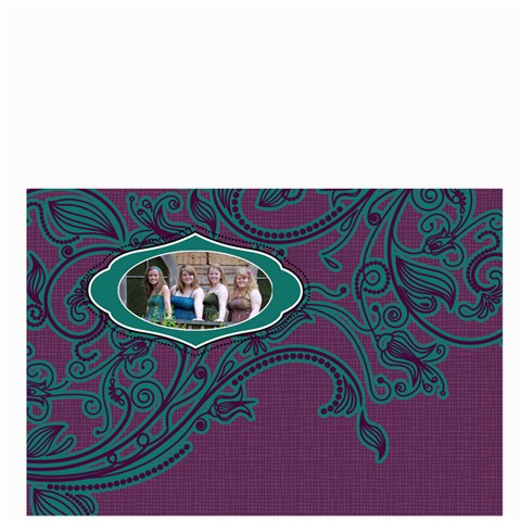 Purple & Turquoise Bucket Bag By Klh Back