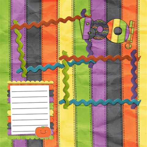 Spooky Cuties Scrapbook Pages By Redhead Scraps 12 x12  Scrapbook Page - 5