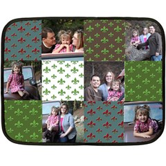 Patchwork Flor de lis Fleece Blanket - Fleece Blanket (Mini)