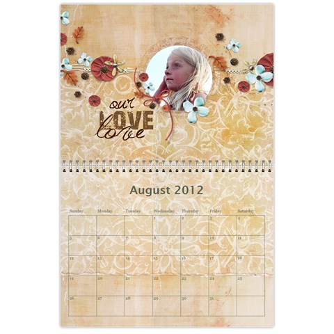 2012 Calendar By Tonya Regular Aug 2012