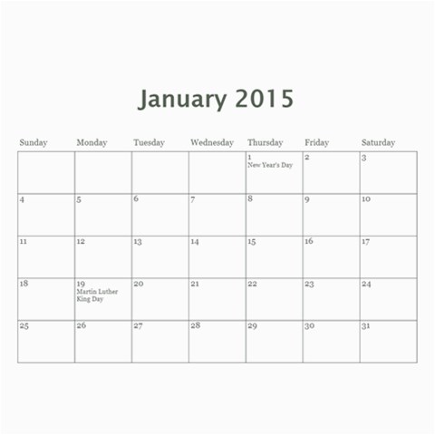 2015 Family Calendar 2 By Martha Meier Feb 2015