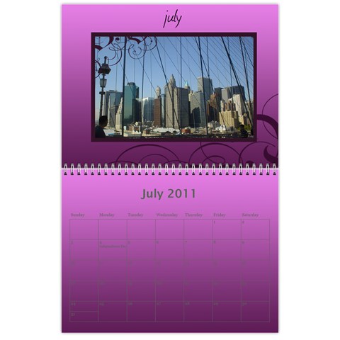 Calendar By Helen Carr Jul 2011