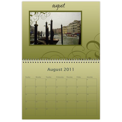 Calendar By Helen Carr Aug 2011