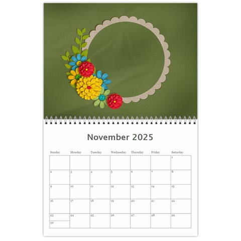 Calendar Template Nov 2025