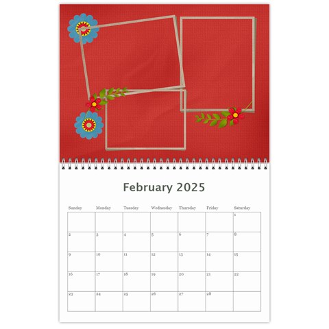 Calendar Template Feb 2025