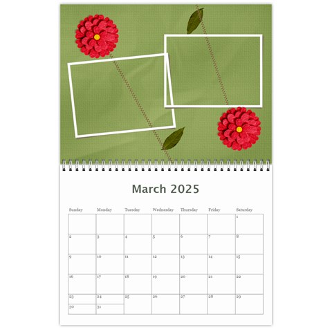 Calendar Template Mar 2025