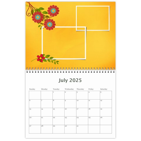Calendar Template Jul 2025
