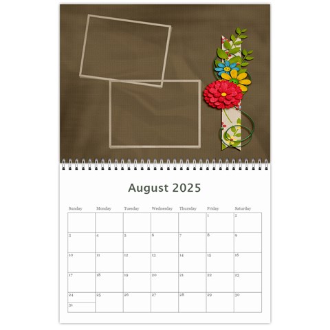 Calendar Template Aug 2025