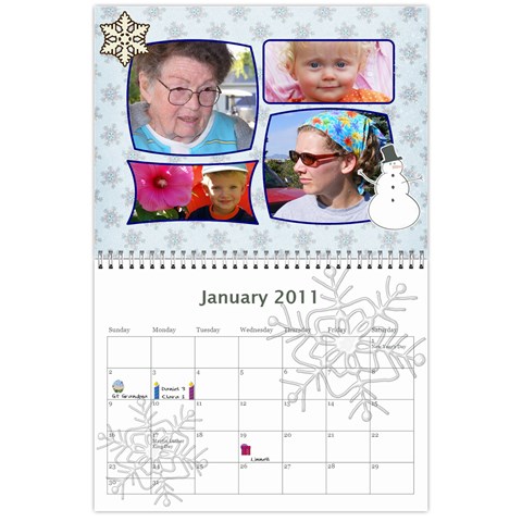 Family Calendar By Linda Larsen Jan 2011