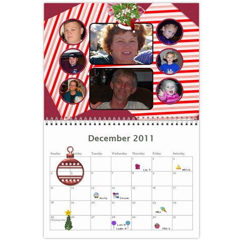 Family Calendar By Linda Larsen Dec 2011