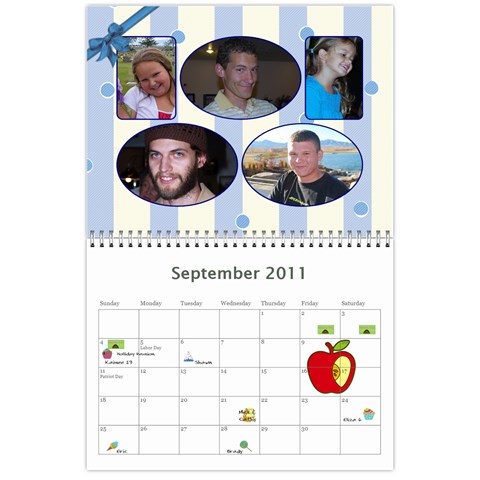 Family Calendar By Linda Larsen Sep 2011